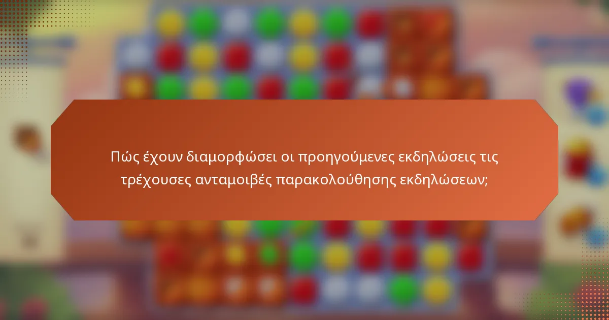Πώς έχουν διαμορφώσει οι προηγούμενες εκδηλώσεις τις τρέχουσες ανταμοιβές παρακολούθησης εκδηλώσεων;